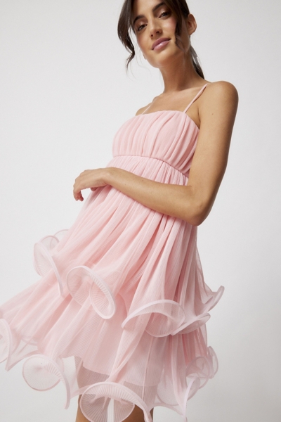 knee length dresses for ladies Tiered Tulle Baby Doll Dress – Catherine Regehr main image 1