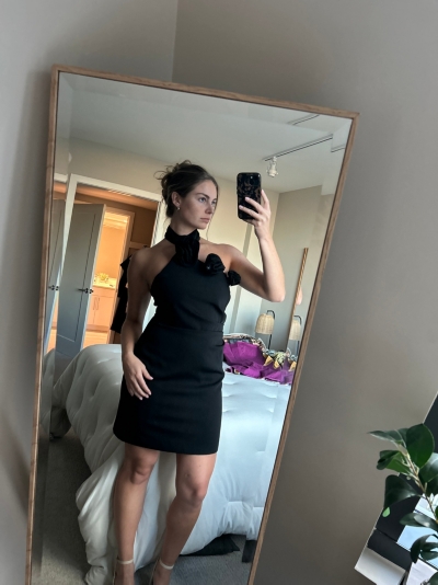 Corsage Halter Mini Dress | Nuuly