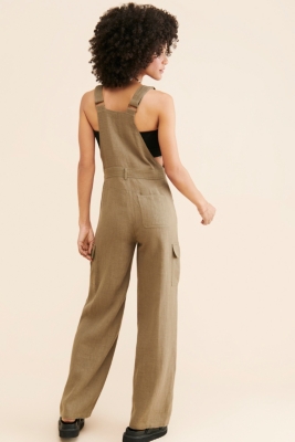 Linen Cargo Overalls | Nuuly