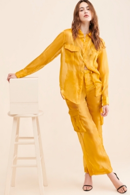 Saskia Cargo Sheer Pants | Nuuly