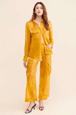 Saskia Cargo Sheer Pants | Nuuly