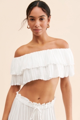 【高知インター店】 Summer Plissé Nuuly | Top Off-The-Shoulder トップス