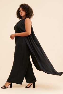 Cape Wide Leg Jumpsuit