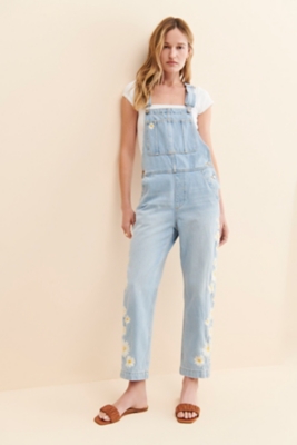 Embroidered Daisy Overalls | Nuuly