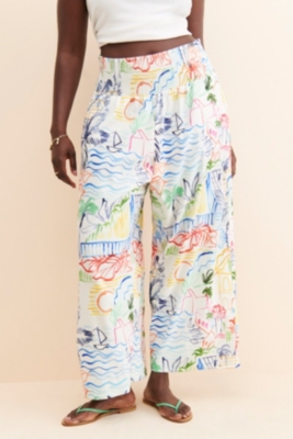Smocked Waist Printed Pants | Nuuly