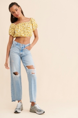 Lemon Print Crop Top | Nuuly