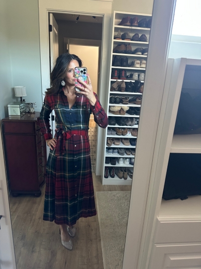 Long Sleeve Plaid Shirt Dress | Nuuly
