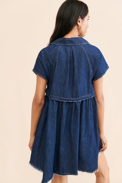 knee length dresses for ladies Free People We The Free Ronnie Poplin Mini Dress  White Chocolate Couture
