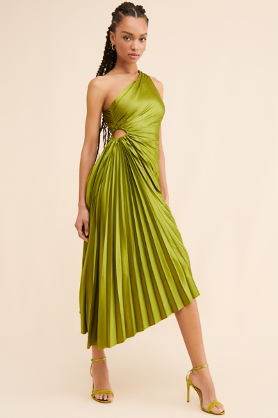 slim fit dress slacks Golden Hour Glow Pleated Dress – Pineapple N Baby