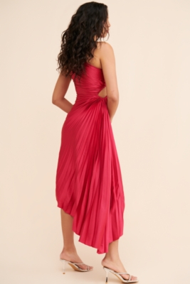 Golden Pleated Dress