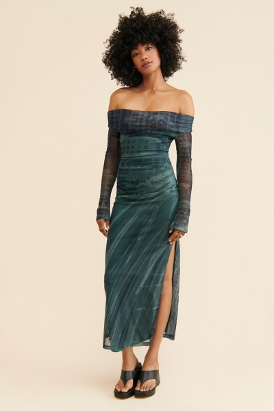 terra off the shoulder dress Off Shoulder Slip Dress