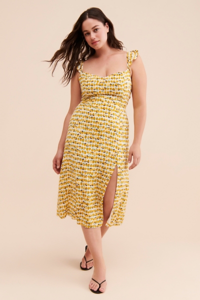 Lemon Printed Midi Dress | Nuuly
