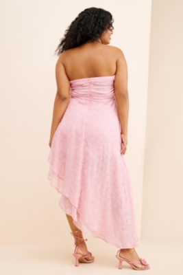 Strapless Hi-Low Jacquard Dress | Nuuly