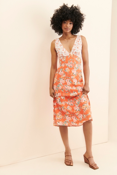 t shirt dress with long sleeves Point 3/4 Sleeve Maxi Dress main image 1