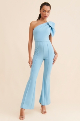 ■DHYANI■ Citta one shoulder jumpsuit (Nudy glam) WIDE LEG ONE SHOULDER JUMPSUIT – SHOP DDMINE