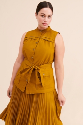 Pleated Sleeveless Midi Dress | Nuuly