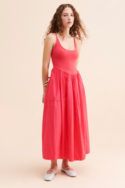 open lace back dress Dylan Lace Detail Occasion Dress Red main image 0