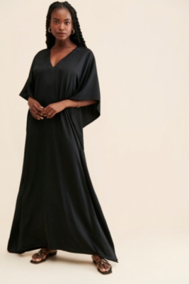 Ripley Rader Satin Crepe Caftan Dress