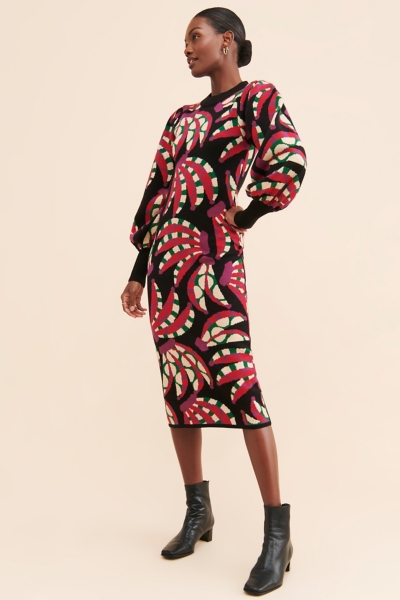 knee length dresses for ladies Paulina maxi sweater dress  Line & Dot