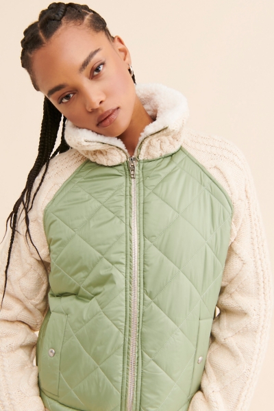 Going Public Sweater Mix Jacket | Nuuly