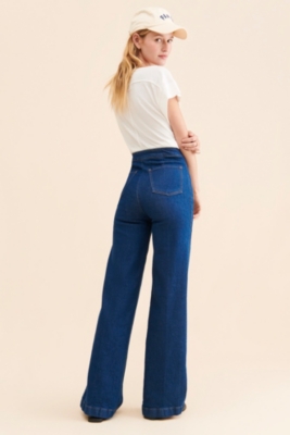 Sailor Snap Wide Leg Jeans | Nuuly