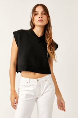 フリーピープル Free People Pattern Easy Street Vest レディース Sweaters Ivory Black Com Free People Easy Street Sweater Vest | Nordstromrack