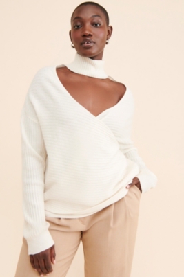 Cashmere Reversible Wrap Top Nuuly