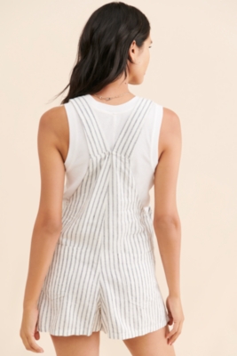 Relaxed Linen Blend Shortalls