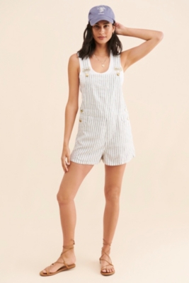 Relaxed Linen Blend Shortalls