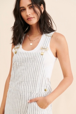 Relaxed Linen Blend Shortalls