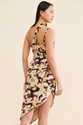 Sleeveless Ruched Babydoll Midi Dress