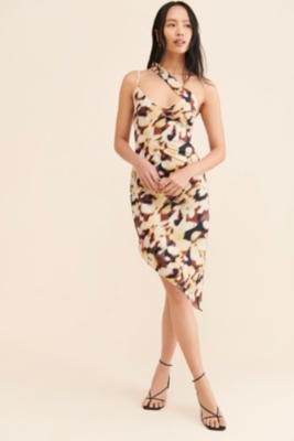 Sleeveless Ruched Babydoll Midi Dress