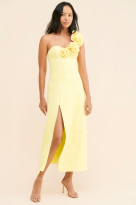 One-Shoulder Flores Maxi Dress