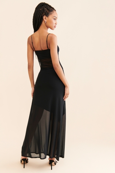 knee length dresses for ladies Mesh Maxi Dress main image 0