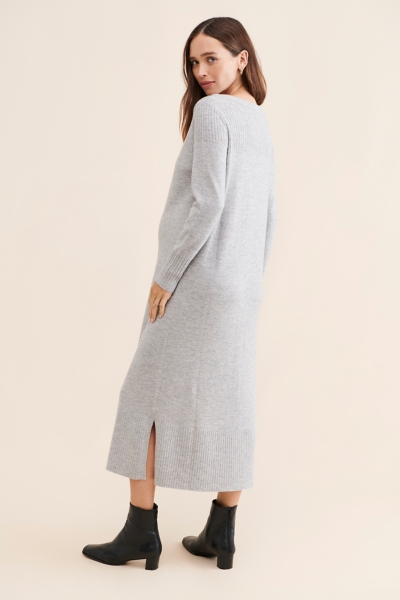 Cable Knit Midi Sweater Dress City Dress Silver Shimmer Knit  Show Me Your  Mumu
