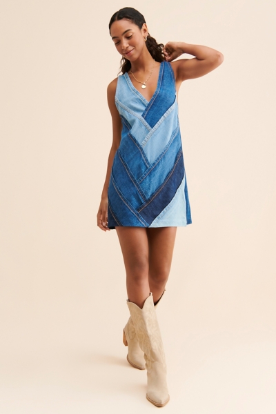 denim patch dress Stetson Embroidered Stretch Denim Shirt Dress main image 0