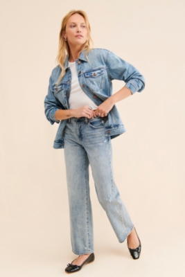 The Oversized Trucker Jean Jacket in Kelson Wash | Nuuly