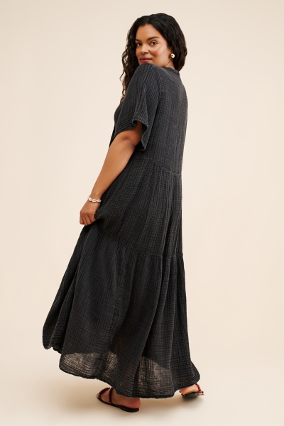 Tiered Gauze Midi Dress | Nuuly