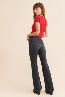 70's High Rise Flare Jeans