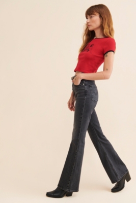 70's High Rise Flare Jeans