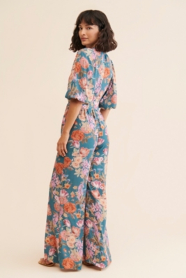 Floral Balloon Sleeve Jumpsuit Nuuly