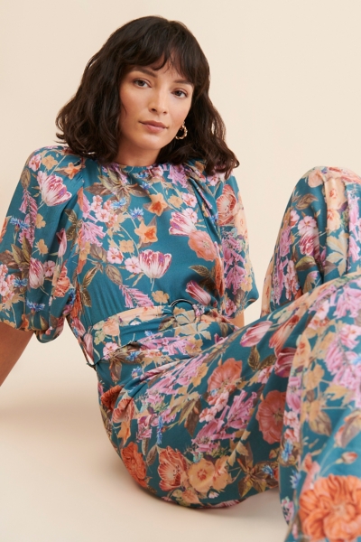 Floral Balloon Sleeve Jumpsuit | Nuuly