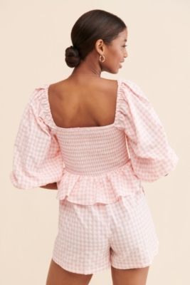 Gingham Ruffle Romper | Nuuly