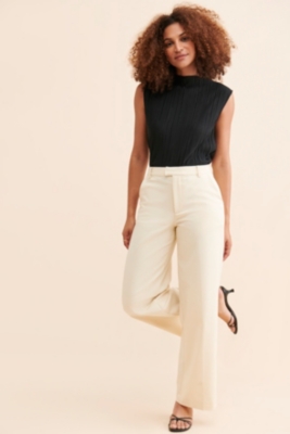 (取寄) サンクチュアリ レディース リブド ファンネル ネック トップ Sanctuary Neck Plisse Mock Neck Top | Nuuly