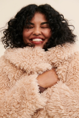 Shawl Collar Shearling Coat | Nuuly