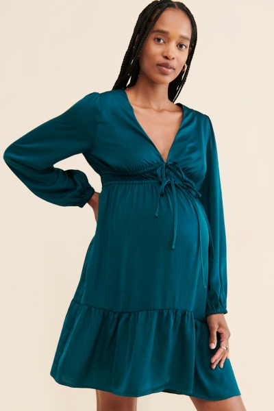 Maternity Gathered Mini Dress | Nuuly