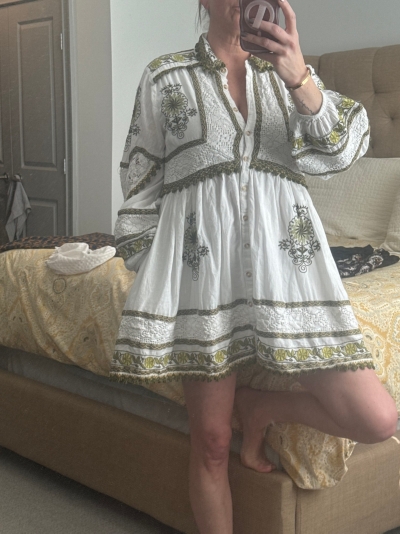 knee length dresses for ladies Maeve Pleated Midi Dress: Floral Midi Dress, Sundress, Plisse Dress, Blue  Midi, Green Midi, Summer Dress main image 1