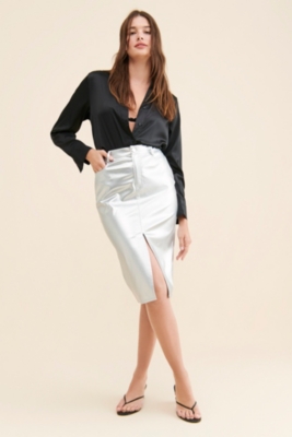 Metallic Pencil Skirt Nuuly