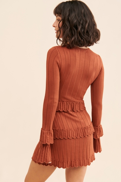 strapless open back dress Millie Turtleneck Sweater Dress | Cozy Knit Mini Dress main image 0