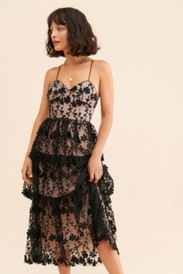 【Anyone more】Rohe Lace Midi One Piece Self-Portrait - Lace midi dress red - The Corner